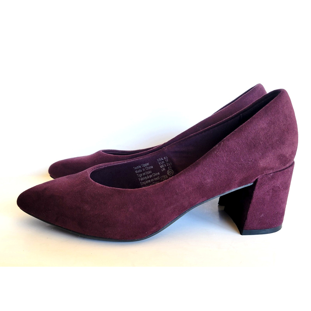 CHRISTIAN SIRIANO for Payless Women's Size 6 1/2 Plum Block Heel Pump shoes NEW